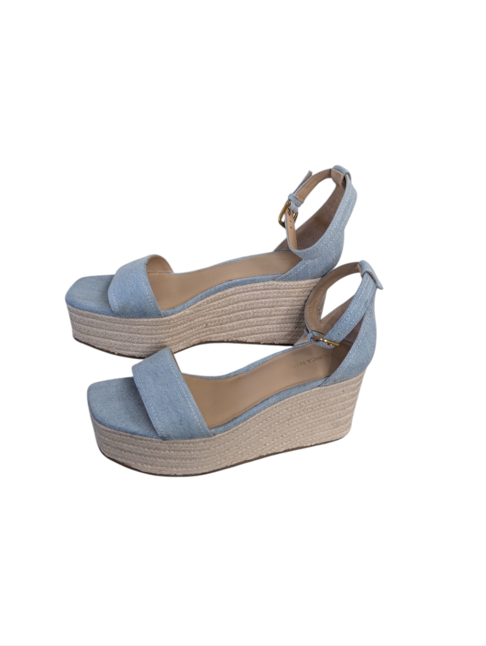 Veronica Beard Gianna denim espadrille wedge sandals.... Size 10 - Picture 5 of 10